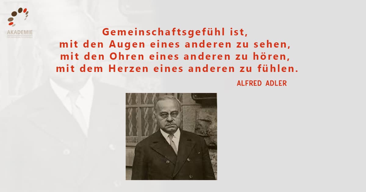Alfred Adler Zitat Gemeinschaftsgefühl
